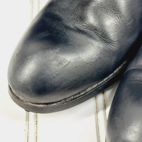 Luichiny Trend Lee Black Leather Stretch Panel Over The Knee Zip Up Boots K29 - Picture 14 of 15